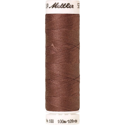Nitě SERALON 100m na univerzální šití, polyester AMANN Mettler - více barev 6677: 0296 vínovo-šedá