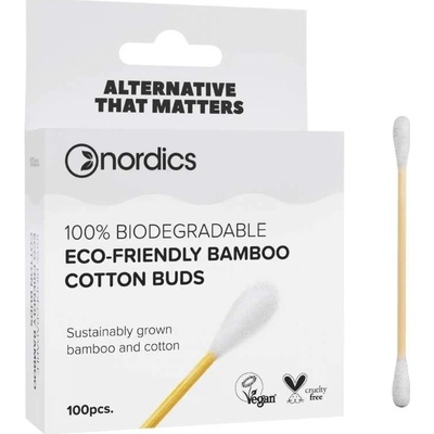 Nordics Bambusové Vatové tyčinky biele 100ks
