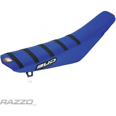 Potah sedla BudRacing Seat Cover FullTraction Yamaha YZ125 / YZ250 22-.. Blue Blue Black Stripes