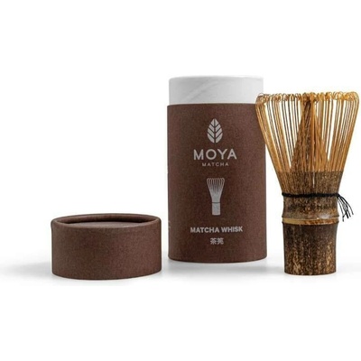 MOYA Chasen bambusová metlička na matcha čaj,tmavá, počet štětinek 100