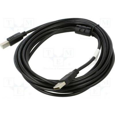 Lanberg CA-USBA-11CC-0050-BK USB 2.0, USB A vidlice,USB B vidlice, zlacený, 5m, černý