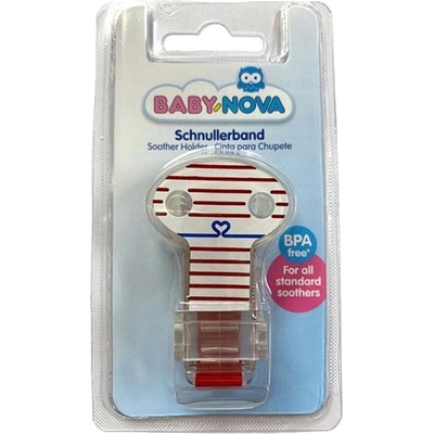 Baby-Nova Лента за залъгалка Baby Nova - Червена (34122)