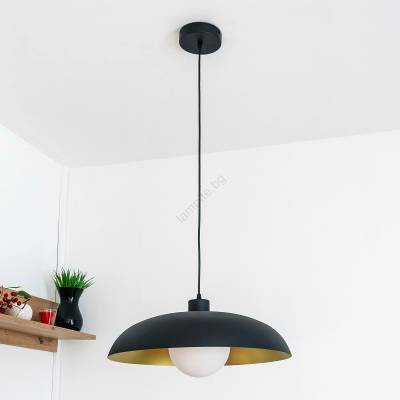 Helam Пендант на кабел ECLIPSE 1xE27/15W/230V черно/златисто (HE1725)