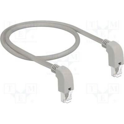 Delock 85858 Patch SF/UTP Cat 5e Cu 0,5m šedý