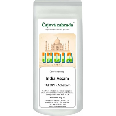 Čajová zahrada India Assam TGFOPI Achabam černý čaj 90 g