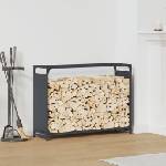 vidaXL Стойка за дърва, 90x28x65 см, студеновалцувана стомана (864205)