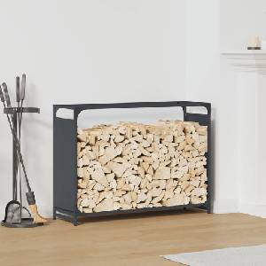 vidaXL Стойка за дърва, 90x28x65 см, студеновалцувана стомана (864205)