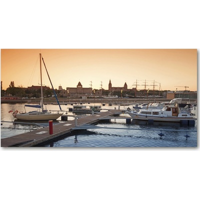 Foto obraz sklo tvrzené Štetín Poľsko 100x50 cm