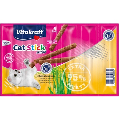 Vitakraft Cat Stick Mini Platýs & omega 3 12 x 60 g