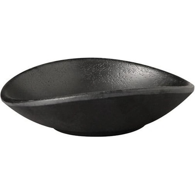 APS Oválný tác z melaminu 110x100mm černý Zen černá