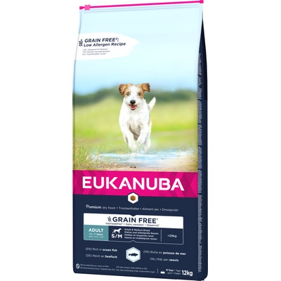 Eukanuba Adult Small Medium Breed Grain Free Chicken 2 x 12 kg