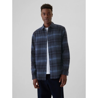 Gap svrchní flanelová košile tmavě modrá