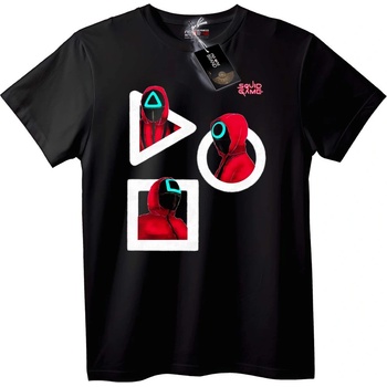 NOONEBRAND Тениска Squid Game с червена качулка - 2XL, Black