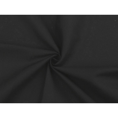 Lněná látka s viskózou Varianta: 10 (black) černá, Balení: 1 m