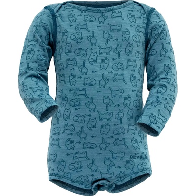 Dětské funkční body s merinem Devold Duo active baby moon s dlouhým rukávem – Zboží Dáma