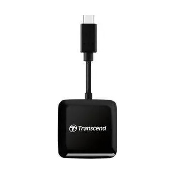 Transcend Четец за карти Transcend SD microSD Card Reader USB Gen 1 Black TypeC, TS-RDC3