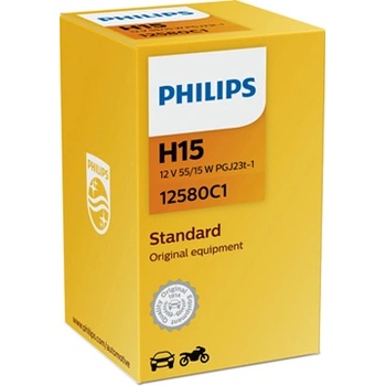 Philips Крушка, фар за дълги светлини philips h15, 12v, 55/15w, 1 бр