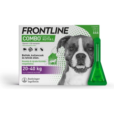 Frontline Combo спот он за кучета 3 пипети, размер L