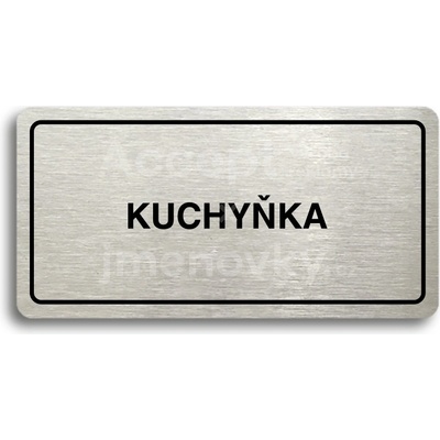 ACCEPT Piktogram KUCHYŇKA - stříbrná tabulka - černý tisk