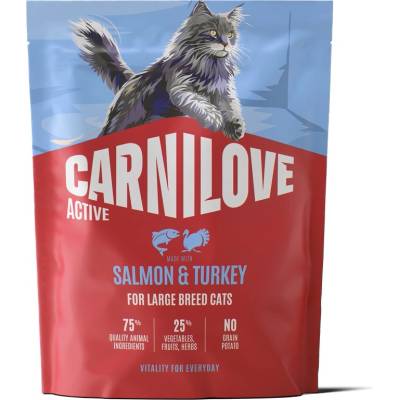 CARNILOVE Active Cat Сьомга и пуйка за възрастни котки от големи породи 400 г
