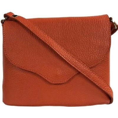 Vera Pelle dámská kožená crossbody kabelka 1661 D35/PAPAYA oranžová