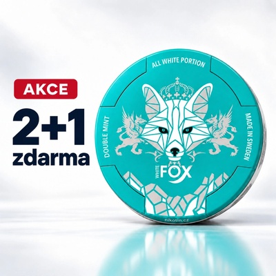 White Fox Double Mint 12 mg slim 20 sáčků – Sleviste.cz