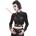 Devil fashion дамска блуза с дълъг ръкав (top) DEVIL FASHION - Black - ПОВРЕДЕНА - MY1227