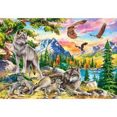 Castorland - Puzzle Wolf family and eagles - 1 000 piese