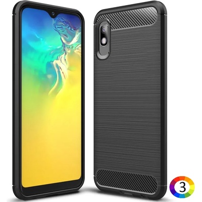 Samsung Galaxy A10e Удароустойчив Carbon Fiber Калъф и Протектор