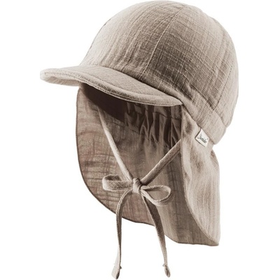 STERNTALER Kšiltovka mušelinová s ochranou krku na zavazování hnědá uni – Zboží Mobilmania