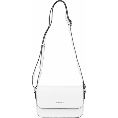 CINDY dámska crossbody koženková kabelka Biela