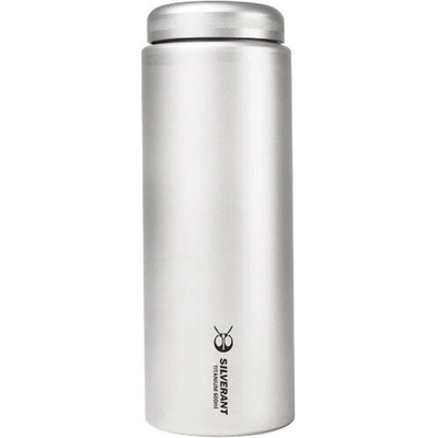 SilverAnt Titánová fľaša s plochým viečkom 600 ml (SATILA600PL)