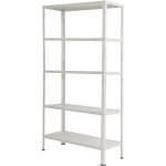  Стелаж метален Basic 50 бял 1700х750х300см 5 рафта х50кг (3511401)
