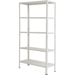  Стелаж метален Basic 50 бял 1700х750х300см 5 рафта х50кг (3511401)