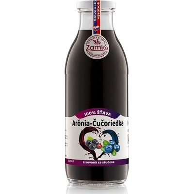 Zamio 100% ovocná šťava Arónia Čučoriedka 500 ml