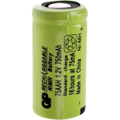 GP Batteries Акумулаторна батерия GP Batteries 75AAH-B, 2/3AA 1.2V 750mAh, NiMH, 1бр (GP-BR-75AAH-NIMH)