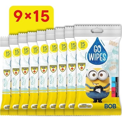 GoWipes vlhčené antibakteriální ubrousky Mimoň 9 x 15 ks