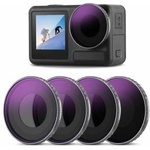 NEEWER ND/CPL filter set compatible with DJI Osmo Action 4/Action 5 Pro (pack of 4), screw-on ND8/PL+ND16/PL+ND32/PL+ND64/PL polarizing filter action camera accessories, multi-layer optical HD glass, FL-A14 