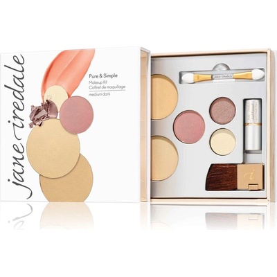Jane Iredale Комплект за гримиране Пудра за лице, Сенки за очи, Руж за лице, Балсам за устни Jane Iredale Pure Simple Makeup Kit (56513E)