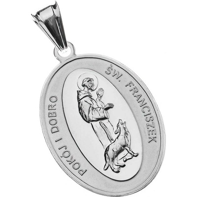Argento Stříbrný přívěsek sv. František 85812