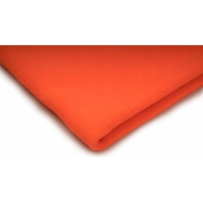 Polar fleece látka 200 g/m², šířka 150 cm, pomerančový neon, metráž