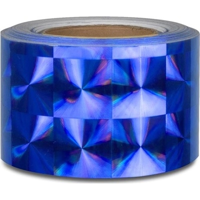 Hologramová samolepicí páska motiv 4 čtverce - šíře 10cm - modrá
