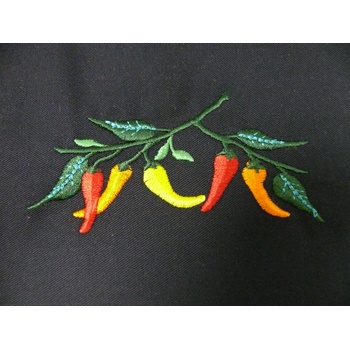 Чунче-ЕООД Bgl ab-6607 Престилка черна бродерия люти чушки