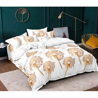 Textilomanie obliečky z mikrovlákna GOLDEN SEED biele 70x80 140x200