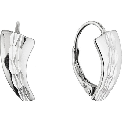 Pavona stříbrné náušnice s ozdobným prolisováním 61076