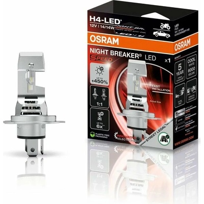 OSRAM NIGHT BREAKER LED SPEED H4 +450 %, Dizajn 1:1, 1 kus 64193DWNBSP-1HB