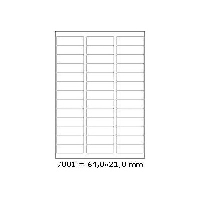 CDRmarket Самозалепващи етикети 64 x 21 mm, 39 етикети A4, 100 листа (R0ECO.7001A)