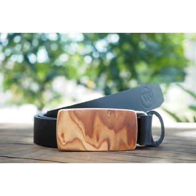 Wood Style opasek Slim Kořenice černá