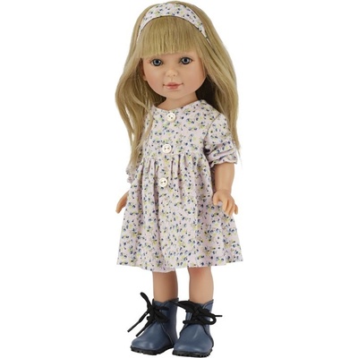 Vestida de Azul Realistická Paulina v květovaných šatech na knoflíky Paulina 33 cm