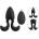 Anos RC Vibrating Butt Plug with Flexible Arms Black